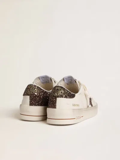Golden Goose Deluxe Brand Stardan Glittered Sneakers In White