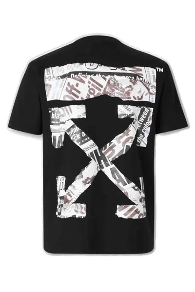 Off-white Graphic Brush Arrow Print T-shirt And Vest In Black