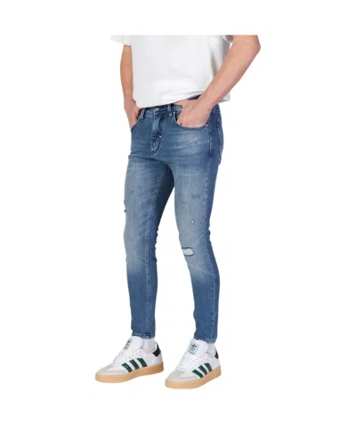 Antony Morato Blue Cotton Skinny Jeans In Blue