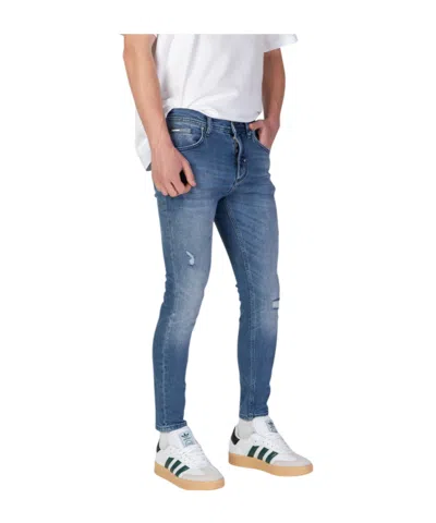 Antony Morato Blue Cotton Skinny Jeans In Blue