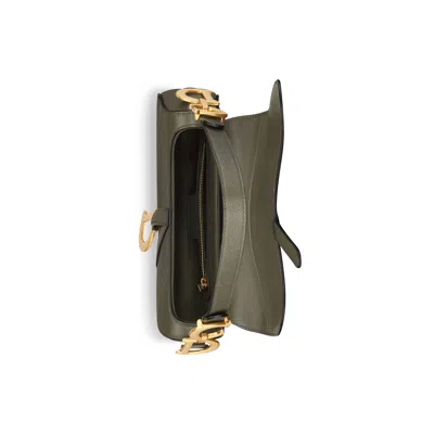 Dior Small Saddle Bag With Strap In Green