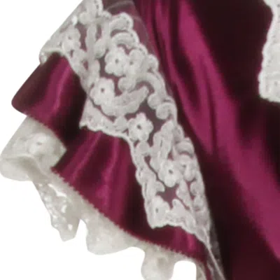 Alberta Ferretti Lace-detailed Dress In Purple