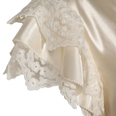 Alberta Ferretti Lace-detailed Dress In Brown