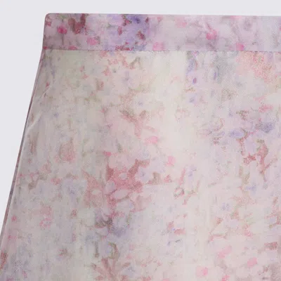 Alberta Ferretti Tie-dyed Midi Skirt In Pink