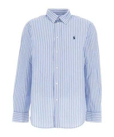 Polo Ralph Lauren Striped Button-down Shirt In Blue