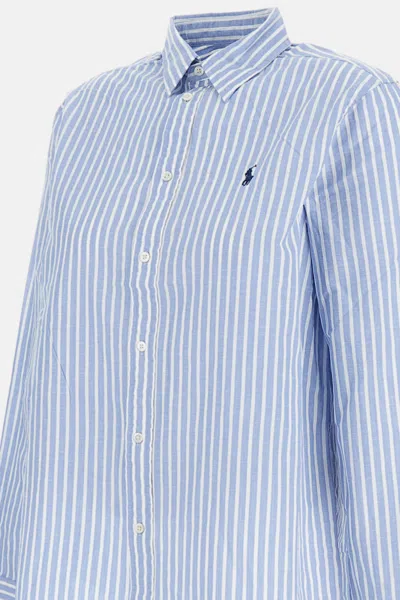 Polo Ralph Lauren Striped Button-down Shirt In Blue