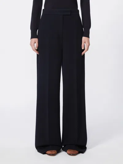 Max Mara Wool Trousers In Black