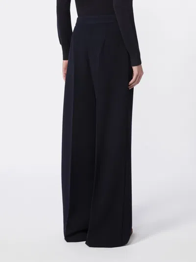Max Mara Wool Trousers In Black