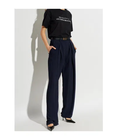 Victoria Beckham Printed Cotton Jersey T-shirt In Black