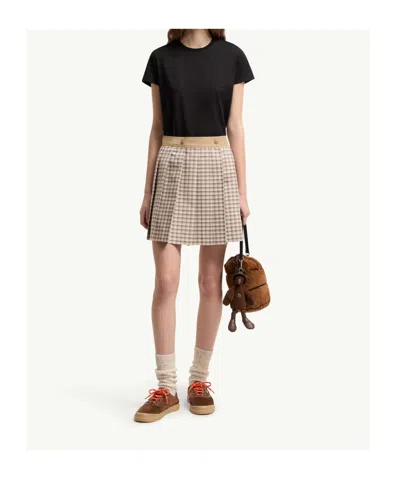 Moncler Cotton Ribbed Crewneck Short-sleeve T-shirt In Black