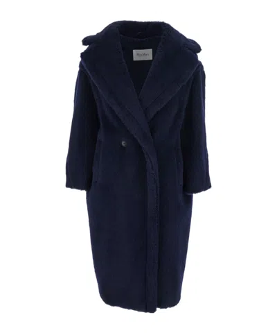Max Mara Tedgirl Long Coat In Blue