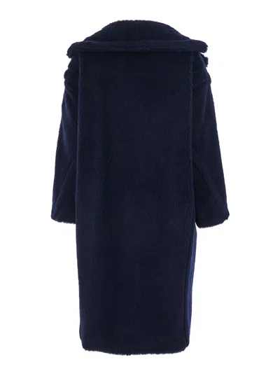 Max Mara Tedgirl Long Coat In Blue
