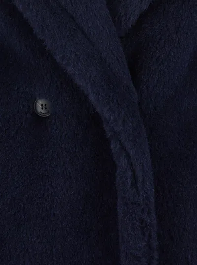 Max Mara Tedgirl Long Coat In Blue