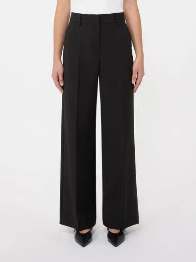 Weekend Max Mara Pressed Crease Pants In Black