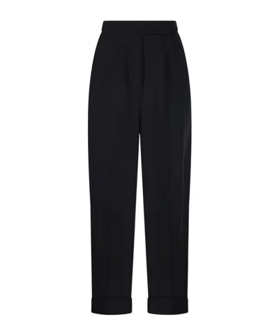Max Mara Pleated Pants In Black