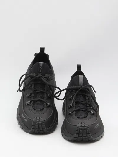 Moncler Trailgrip Lite3 Sneakers In Nubuck And Suede Leather In Black