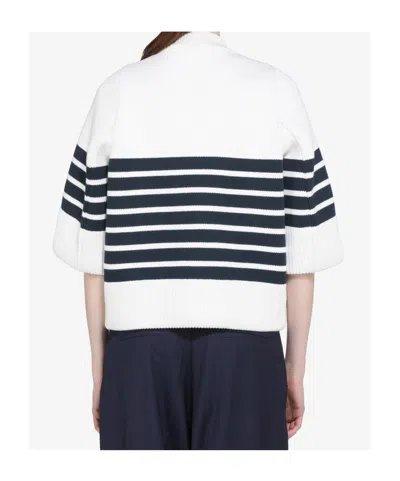N°21 Striped-pattern Sweater In Black