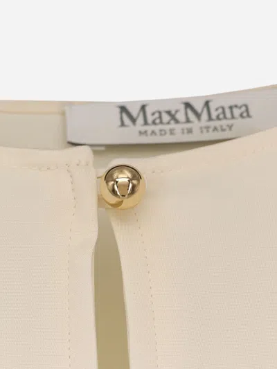 Max Mara Mxpmitico Long-sleeved Blouse In White
