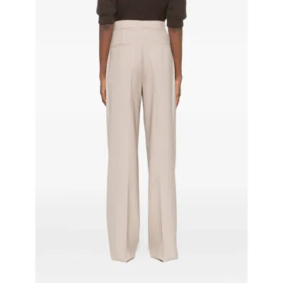 Max Mara Sequoia Linen Wide Pants In Light Beige
