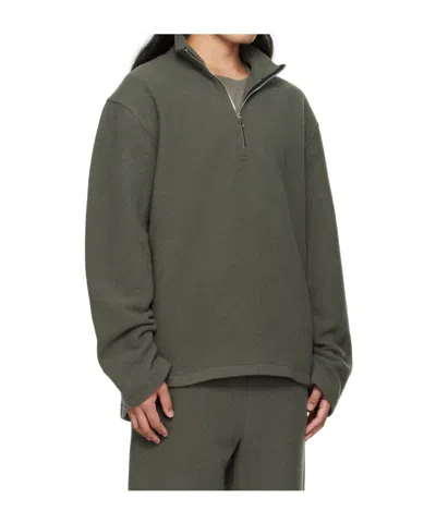 Rier Zip Fleece Top In Black