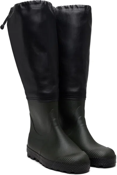 Rier Farmer Rain High Boots In Black