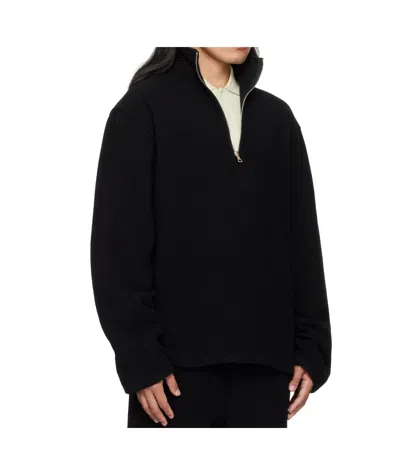Rier Wool Fleece Sweatshirt In Black