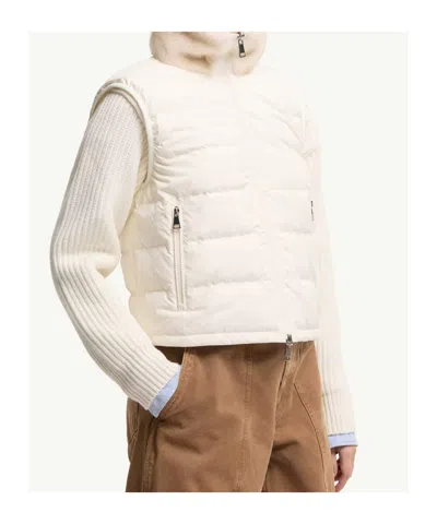 Moncler Pervenche 3-in-1 Short Down Jacket In White