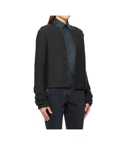Rier Tyrolean Knitted Wool Cardigan In Black