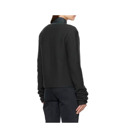Rier Tyrolean Knitted Wool Cardigan In Black