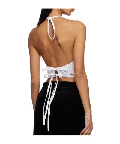 Rier White Floral Tank Top In White Flowers Popeli