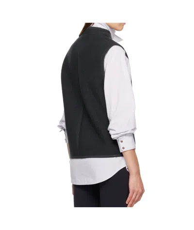 Rier Walker Wool Vest In Black