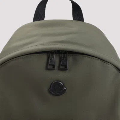 Moncler Pierrick Backpack Front Pocket Adjustable Straps Handle In Green