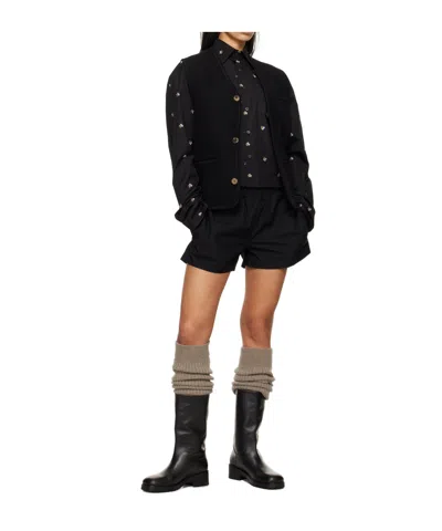 Rier Elastic Belt Shorts In Black