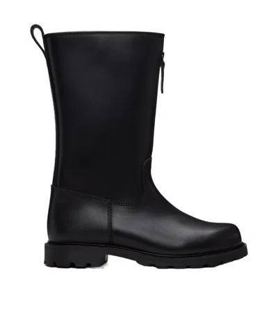 Rier X Ludwig Reiter Collaboration Tractor Mid-calf Boots In Black