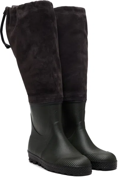Rier Farmer Rain High Boots In Black