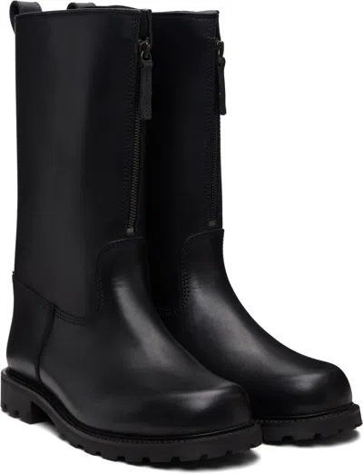Rier X Ludwig Reiter Collaboration Tractor Mid-calf Boots In Black