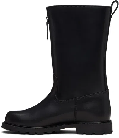 Rier X Ludwig Reiter Collaboration Tractor Mid-calf Boots In Black
