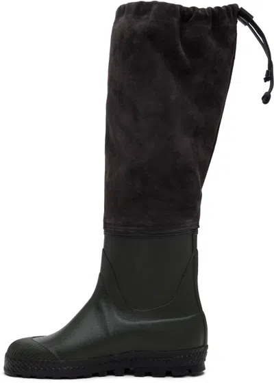 Rier Farmer Rain High Boots In Black