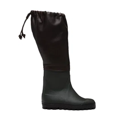 Rier Ssense Exclusive Brown Farmer Rain Boots In Black
