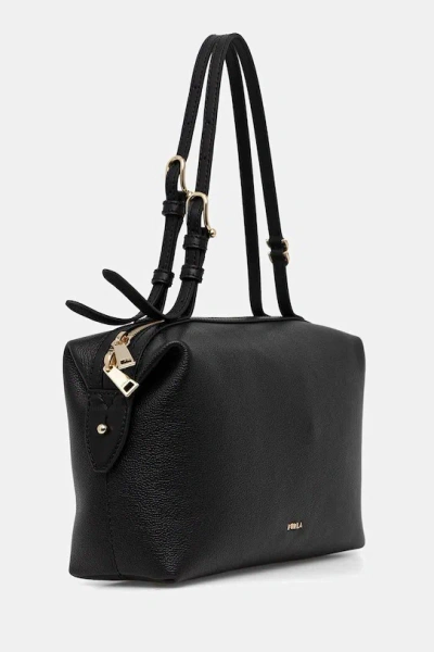 Furla Leather Handbag In Black