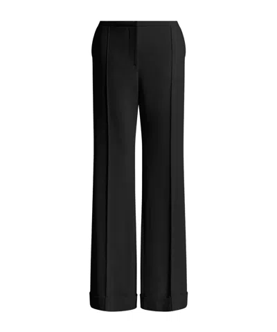 Alberta Ferretti Cady Dress Trousers In Black