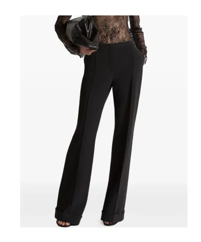 Alberta Ferretti Cady Dress Trousers In Black