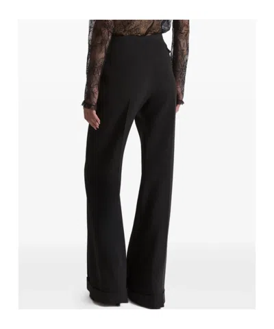 Alberta Ferretti Cady Dress Trousers In Black