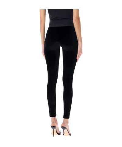 Tom Ford Velour Leggings Trousers Stretch Waistband Slim In Black