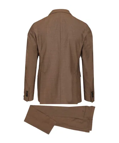 Tagliatore Montecarlo 100 Lana Super 120s Dresses Beige In Brown