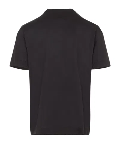 Paul Smith Stripe Tape Detail Crew Neck Tshirt In Black