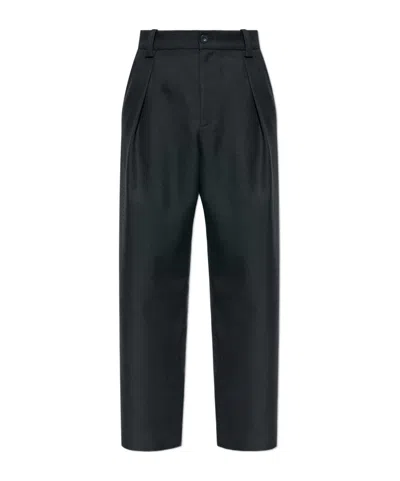 Apc A.p.c. Regular Fit Pleat Detailed Trousers In Blue
