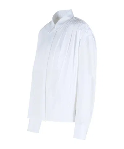 Jil Sander Long-sleeved Straight-hem Shirt In White