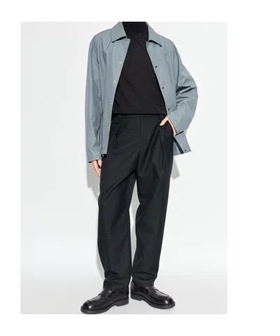 Apc A.p.c. Regular Fit Pleat Detailed Trousers In Blue