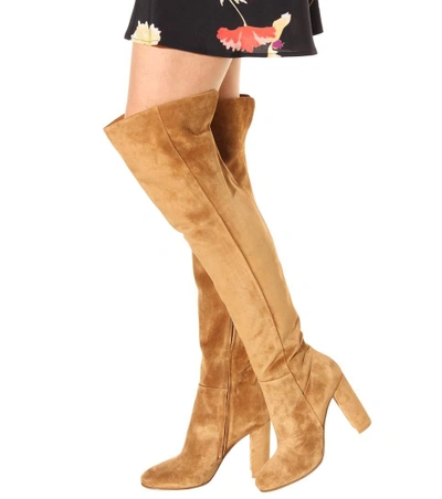 Shop Gianvito Rossi Exclusive To Mytheresa.com - Suede Over-the-knee Boots In Brown